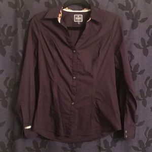 Dark Purple Express Button Down